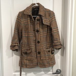 Zara Patterned Trench Coat Size Small
